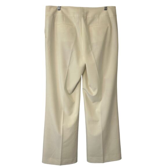 Chaus Dress Pants Cream Size 12 Petite High Rise Wide Leg Lined NWT - Picture 2 of 8
